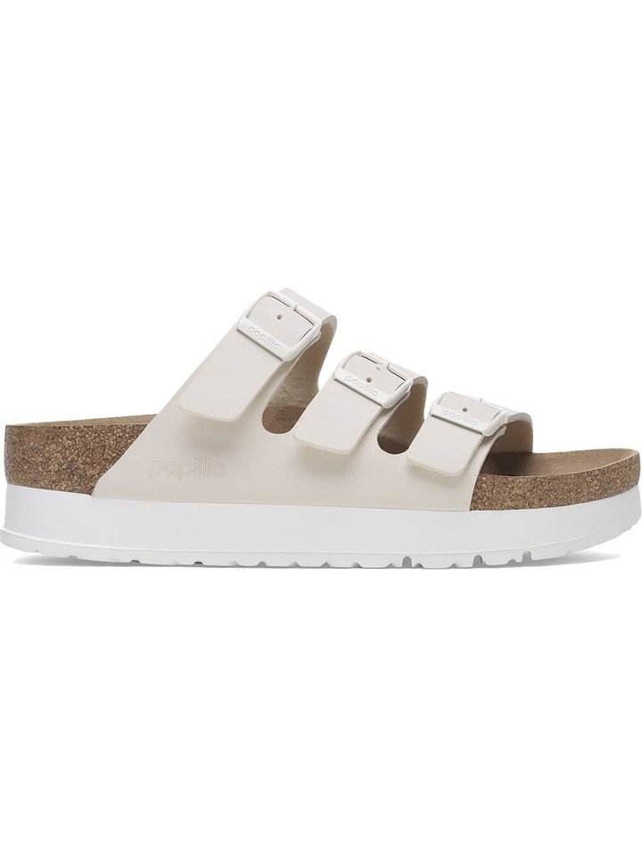 Birkenstock BIRKENSTOCK FLORIDA FLEX PLATFORM EGGSHELL - Ciabatta Panna, view 1
