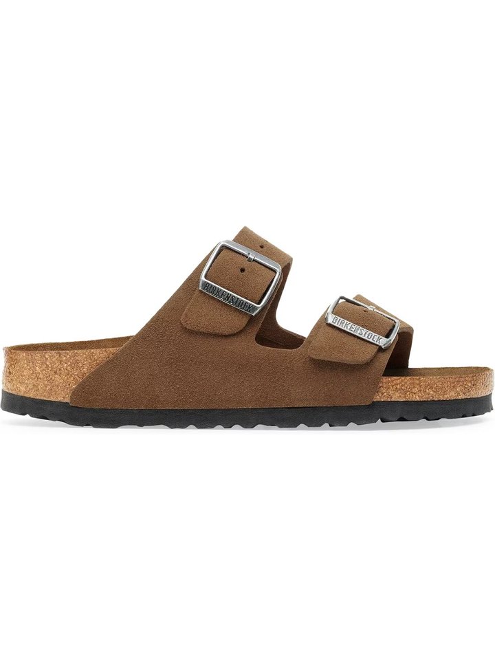 Birkenstock BIRKENSTOCK ARIZONA SUEDE LEATHER SOFT FOOTBED DARK TEA - Ciabatta Marrone, view 1