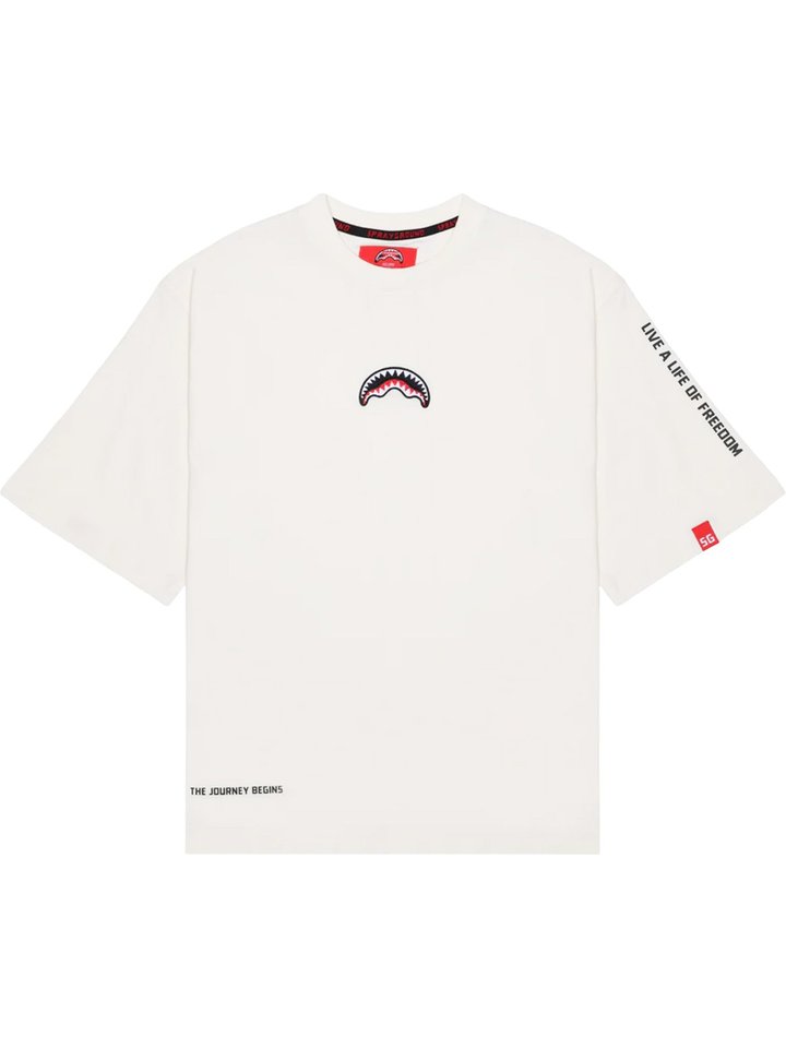 Sprayground T-shirt Uomo Panna, view 1