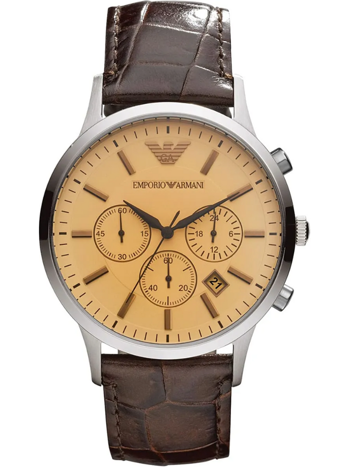 Emporio Armani Emporio Armani AR2433 Chronograph Beige Dial Men's Watch, view 1