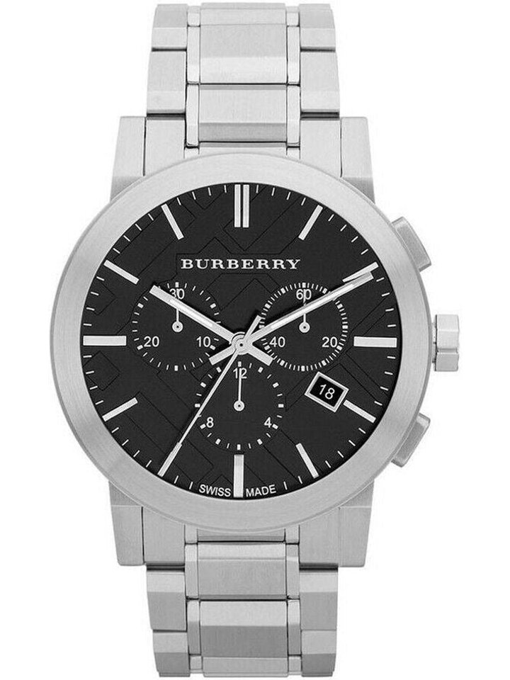 Burberry Burberry BU9351 Chronograph Black Dial Stainless Steel Men's Watch, view 1