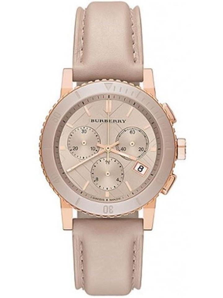 Burberry Burberry BU9704 Chronograph Rose Dial Rose gold-tone Women's Watch, view 1