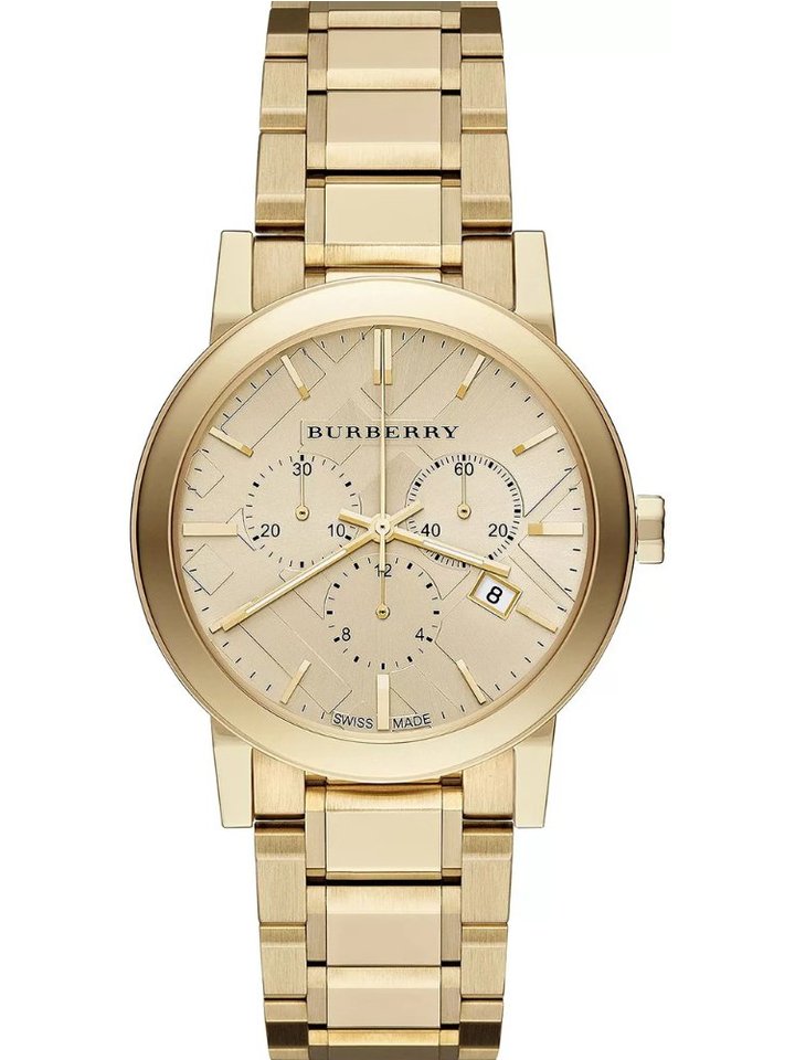 Burberry Burberry BU9753 City Chronograph Gold Dial Men's Watch, view 1