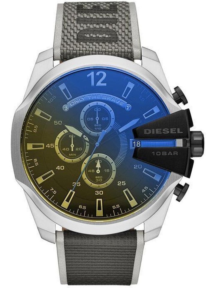 Diesel Diesel DZ4523 Mega Chıef 54mm Leather Black Mens Watch, view 1