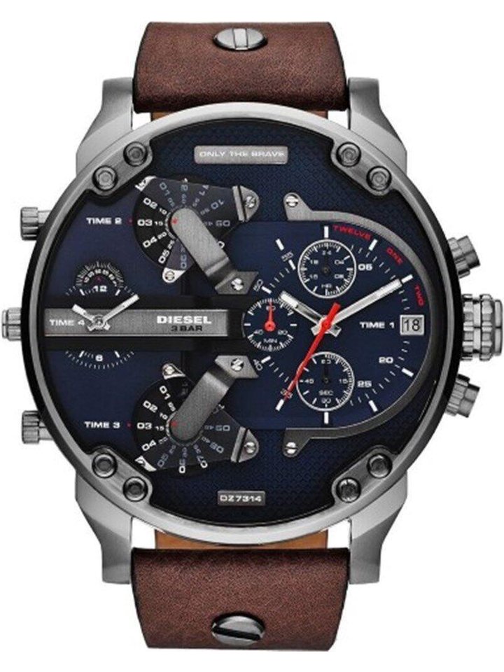 Diesel Diesel DZ7314 Mr Daddy Dual Time Chronograph Navy Blue Dial Men's Watch, view 1