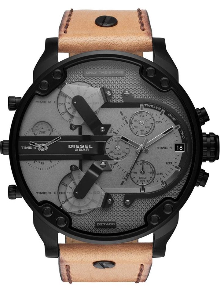 Diesel Diesel DZ7406 Mr. Daddy 2.0 Chronograph Brown Leather Men's Watch, view 1