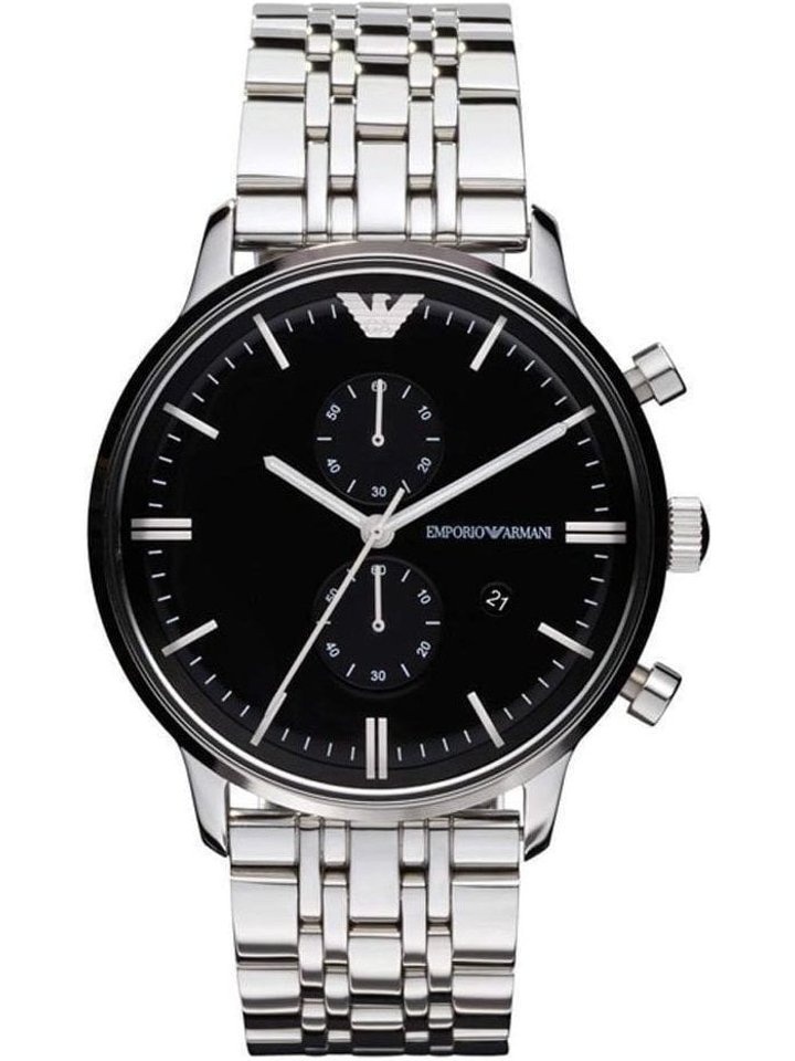 Emporio Armani Emporio Armani AR0389 Chronograph Black Dial Men's Watch, view 1