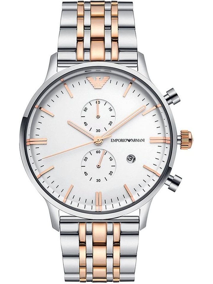 Emporio Armani Emporio Armani AR0399 Chronograph Two-Tone Men's Watch, view 1