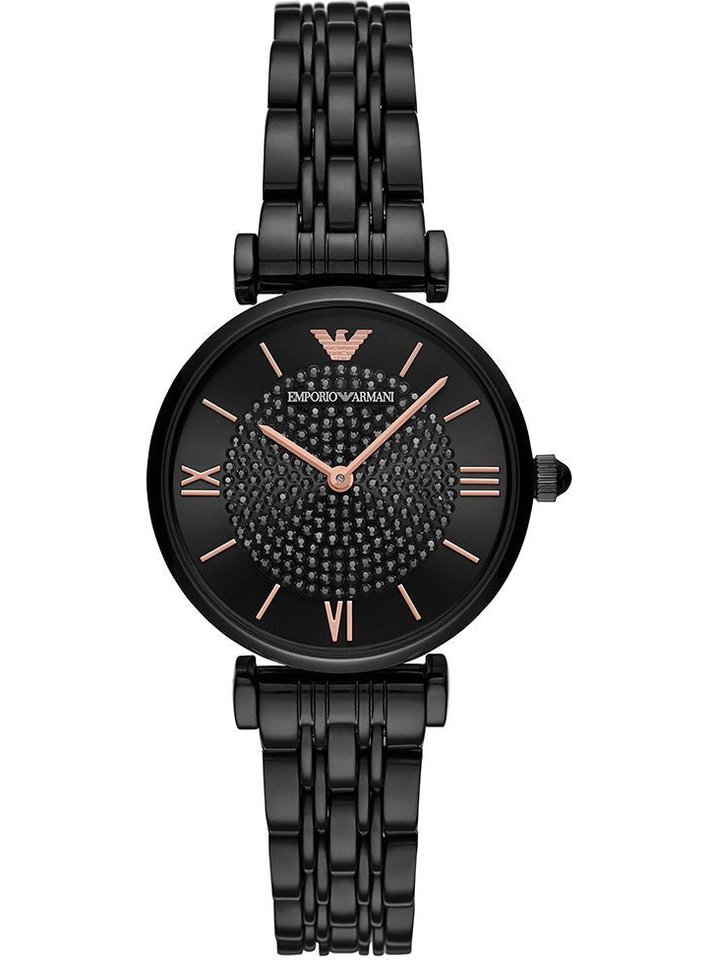 Emporio Armani Emporio Armani AR11245 T-Bar Black Ladies Watch, view 1