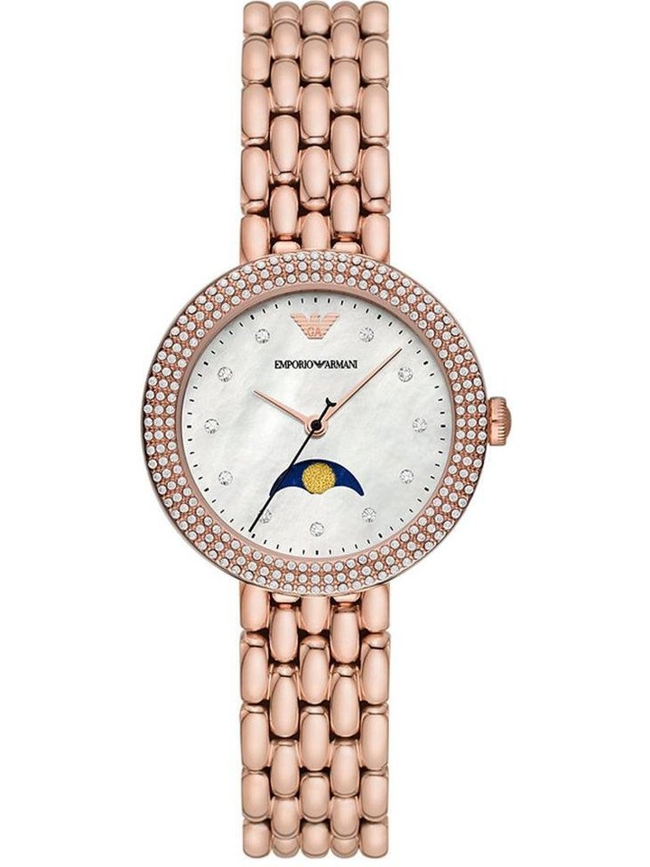 Emporio Armani Emporio Armani AR11462 White Mother of Pearl Dial Ladies Watch, view 1