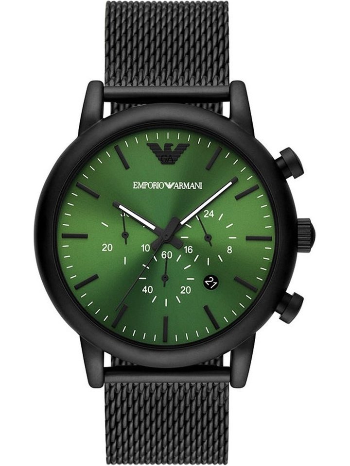 Emporio Armani Emporio Armani AR11470 Black and Luigi Green Chronograph Quartz Men’s Watch, view 1