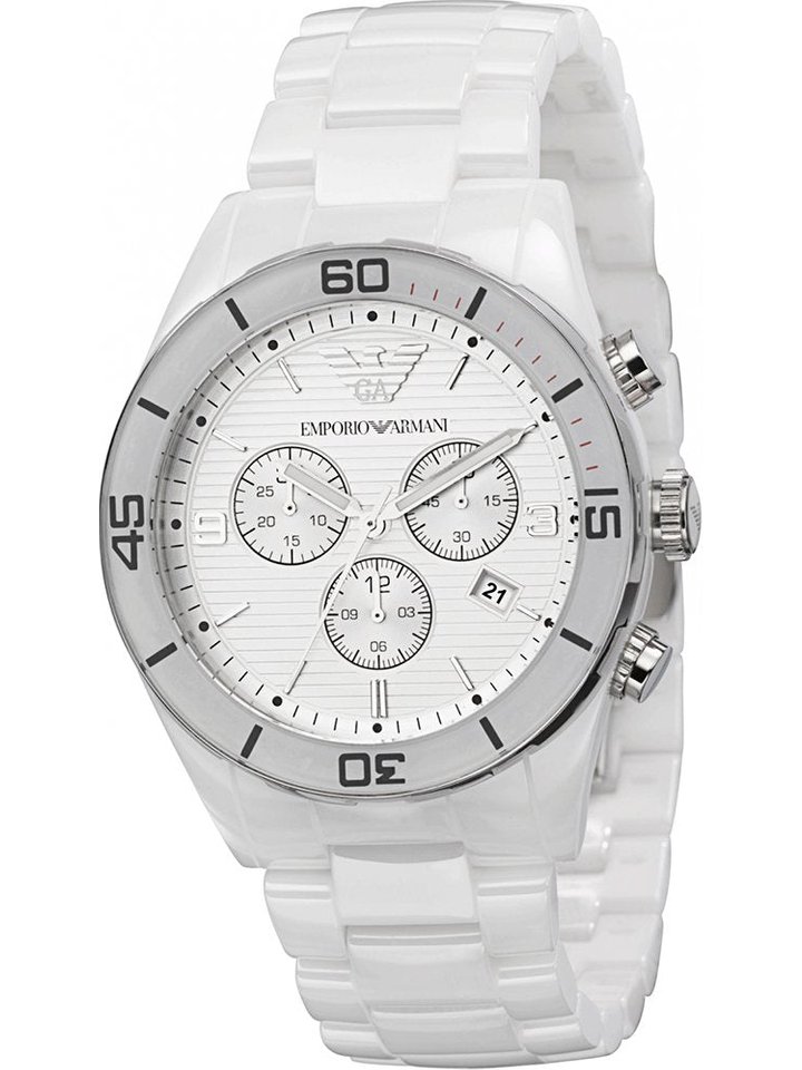 Emporio Armani Emporio Armani AR1424 White Ceramica Men's Watch, view 1