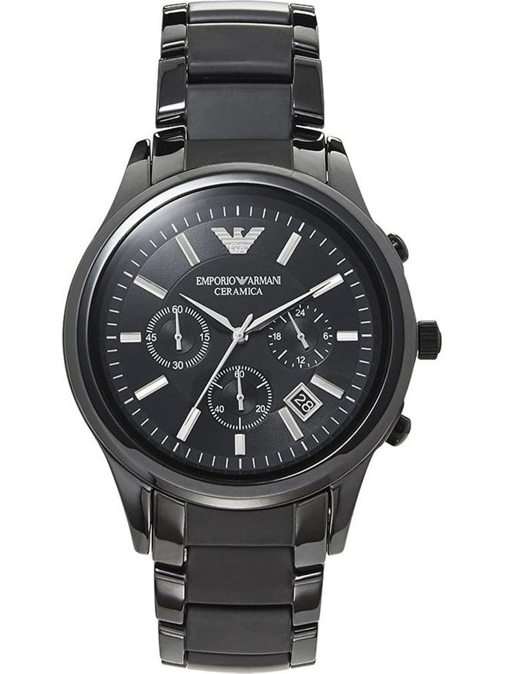 Emporio Armani Emporio Armani AR1452 Men's Chronograph Watch Ceramica Black, view 1