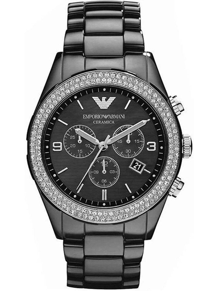 Emporio Armani Emporio Armani AR1455 Ceramica Ladies Crystal Watch, view 1