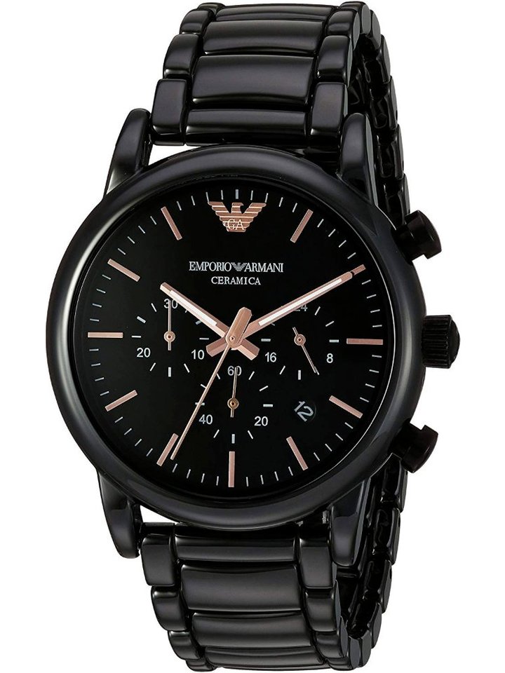 Emporio Armani Emporio Armani AR1509 Luigi Ceramica Chronograph Men's Watch, view 1