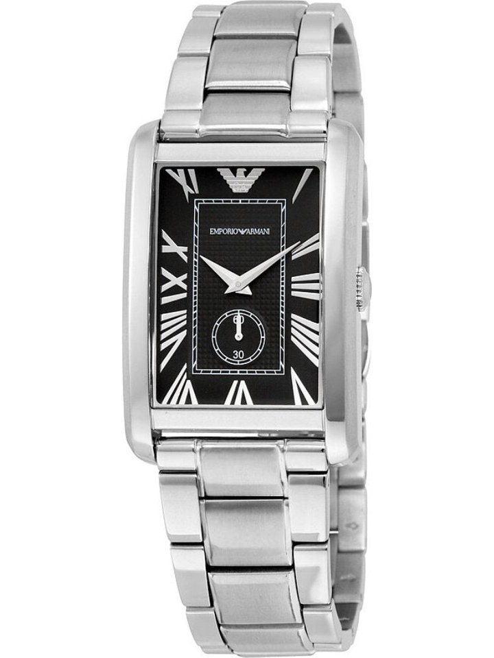 Emporio Armani Emporio Armani AR1608 Rectangular Black Dial Men's Watch, view 1