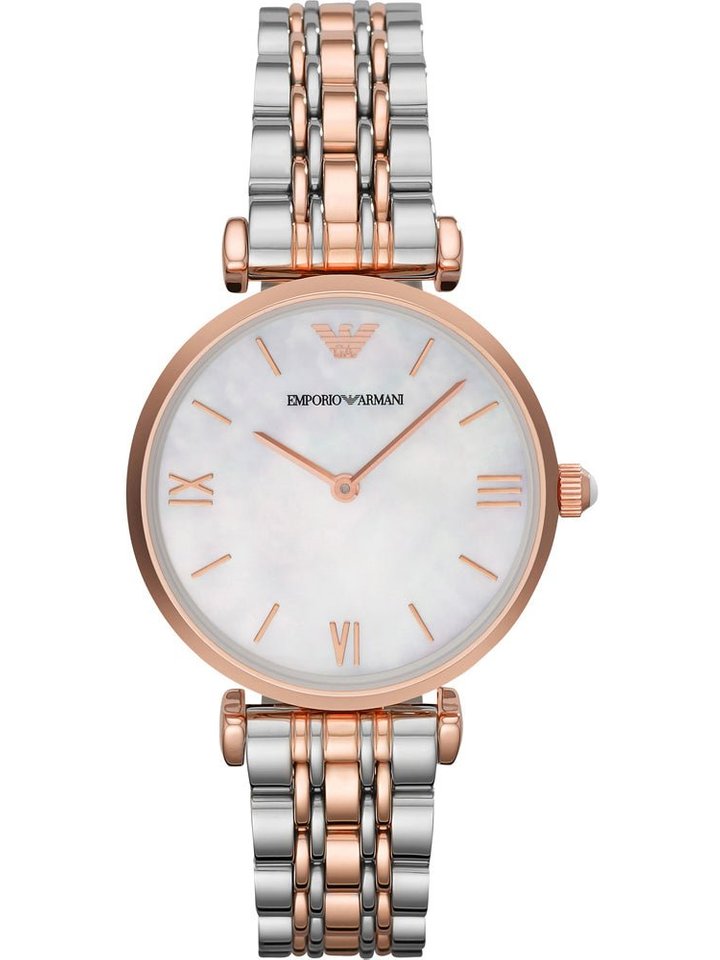 Emporio Armani Emporio Armani AR1683 Gianni T-Bar Two Tone Ladies Watch, view 1