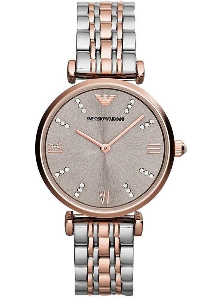 Emporio Armani Emporio Armani AR1840 Two Tone Gianni Stainless Steel Ladies Watch, view 1