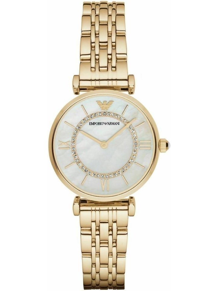 Emporio Armani Emporio Armani AR1907 Mother of Pearl Dial Gold-Tone Stainless Steel Ladies Watch, view 1