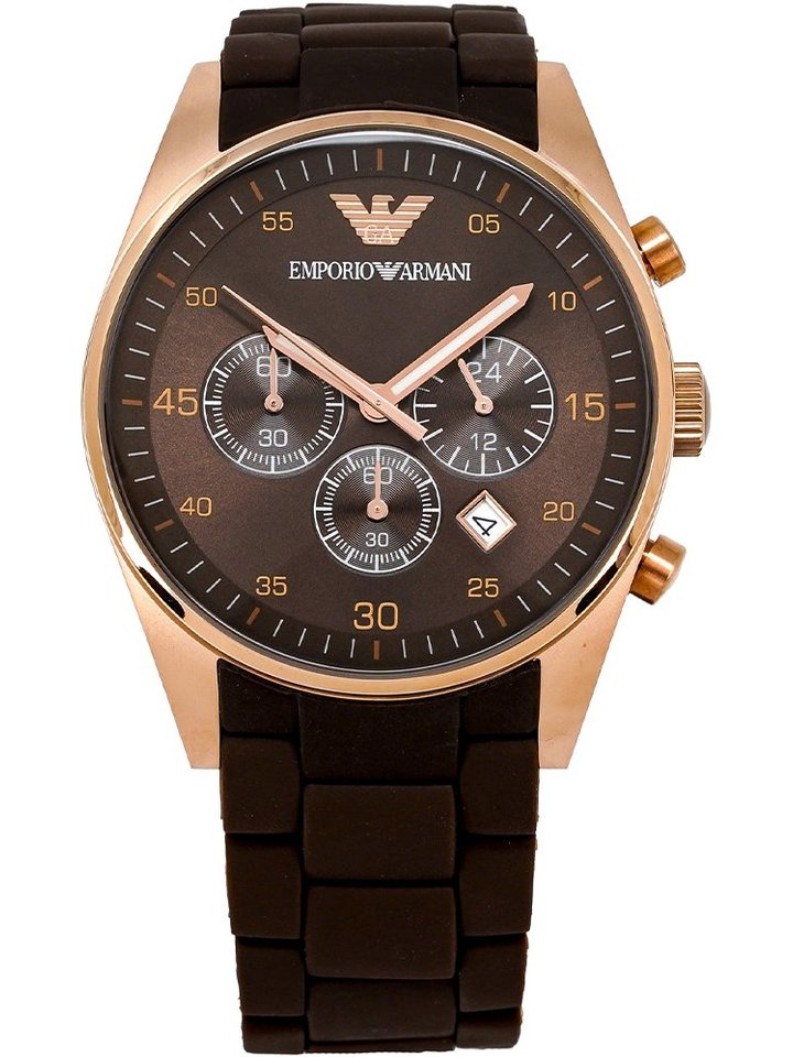Emporio Armani Emporio Armani AR5890 Men's Chronograph Watch Brown, view 1