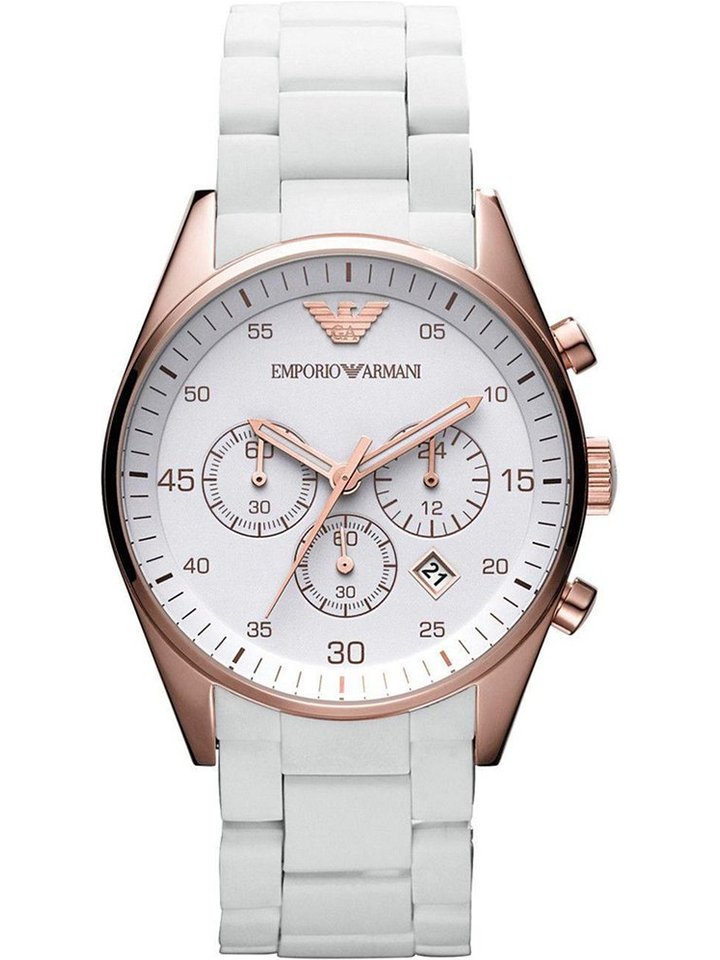 Emporio Armani Emporio Armani AR5919 Men's Sportivo Watch White, view 1