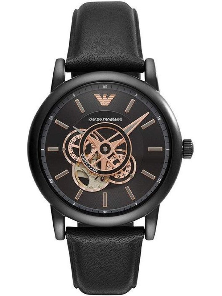 Emporio Armani Emporio Armani AR60012 Sport Classic Luigi Black Dial Leather Band Mens Watch, view 1