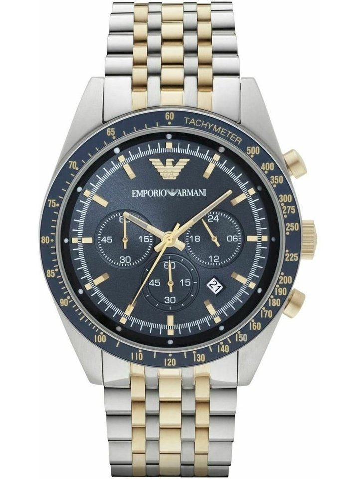 Emporio Armani Emporio Armani AR6088 Chronograph Two Tone Stainless Steel Men's Watch, view 1