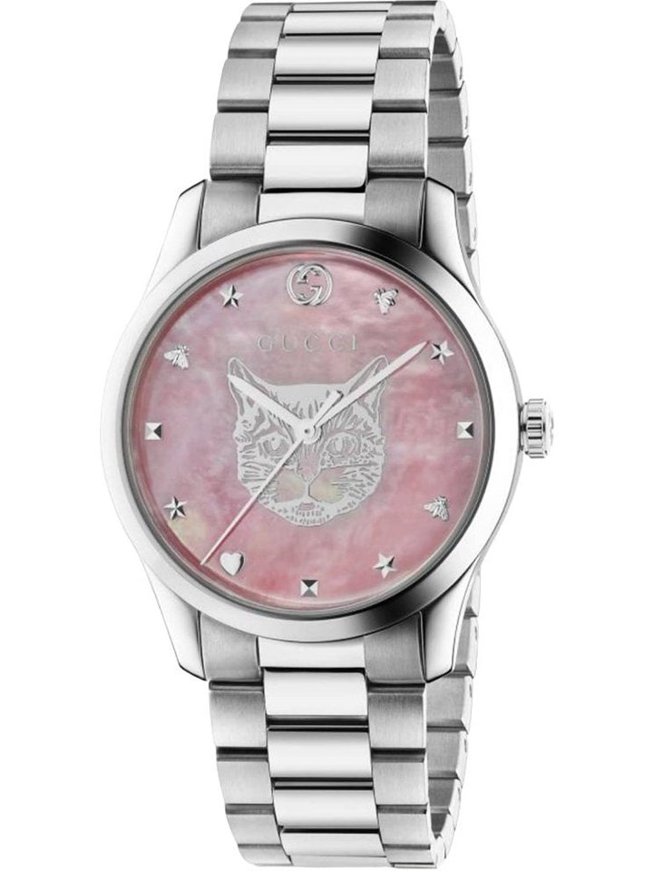 Gucci Gucci YA1264166 G-Timeless Pink Mother of Pearl Dial Unisex Watch, view 1