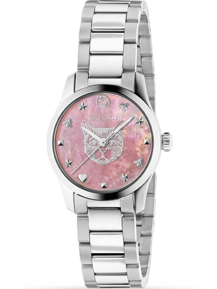 Gucci Gucci YA1265013 G-Timeless 27mm Ladies Pink Dial Watch, view 1