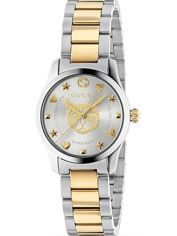 Gucci Gucci YA126596 Gold Plated Mystic Two-Tone Ladies Watch, view 1