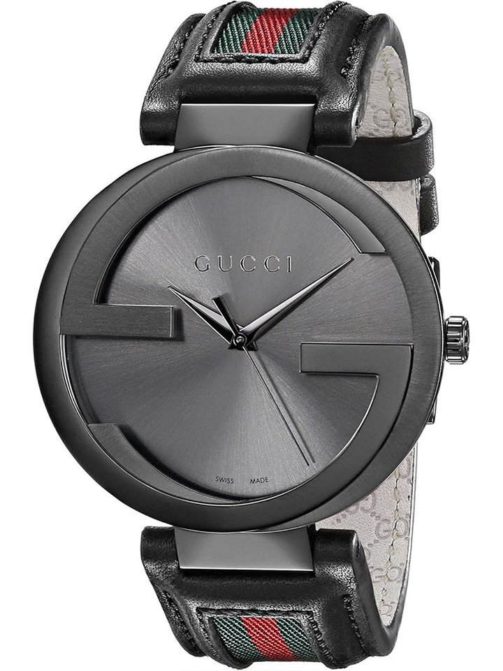 Gucci Gucci YA133206 Interlocking 42mm Red and Green Pattern Strap Unisex Watch, view 1