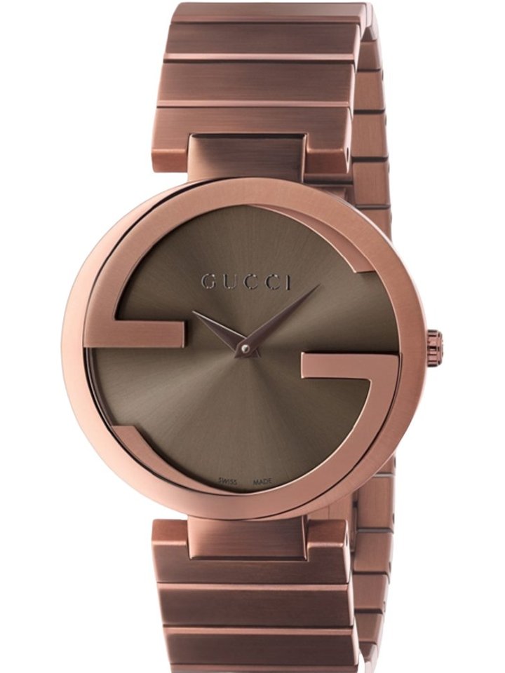 Gucci Gucci YA133317 Interlocking Brown Dial Unisex Watch, view 1