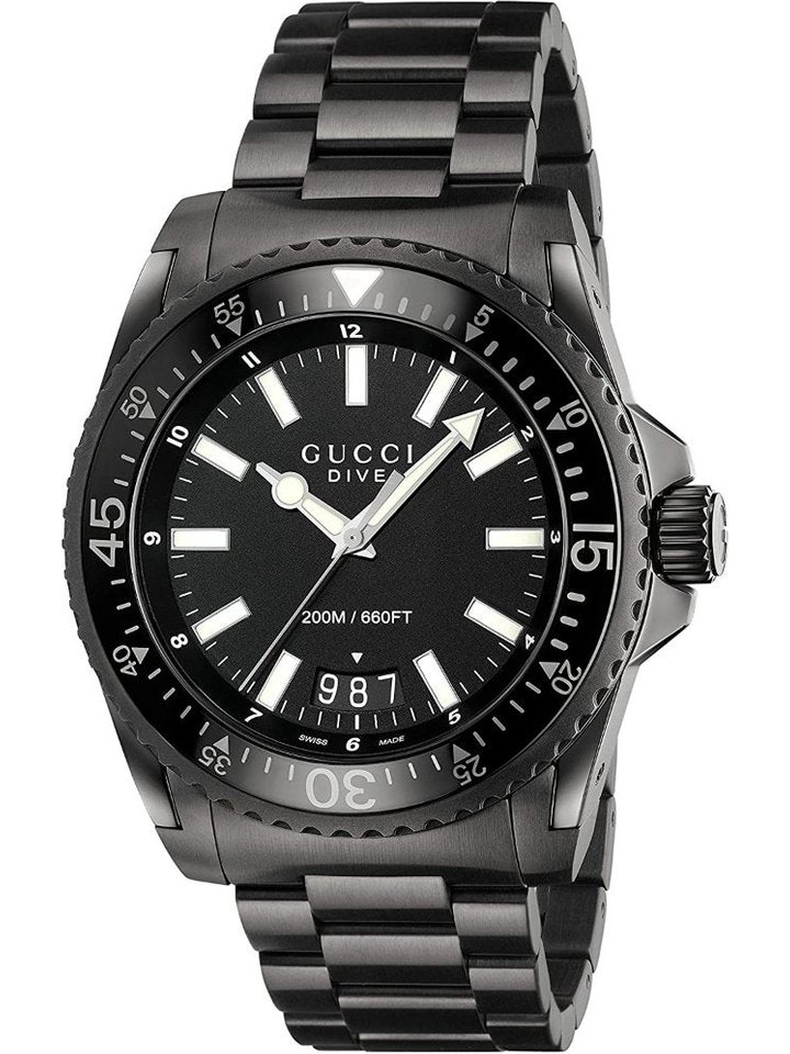 Gucci Gucci YA136205 Black Dial Stainless Steel Men's Watch, view 1