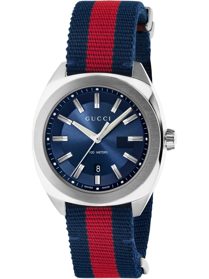Gucci Gucci YA142304 GG2570 Blue Canvas 41mm Men's Watch, view 1