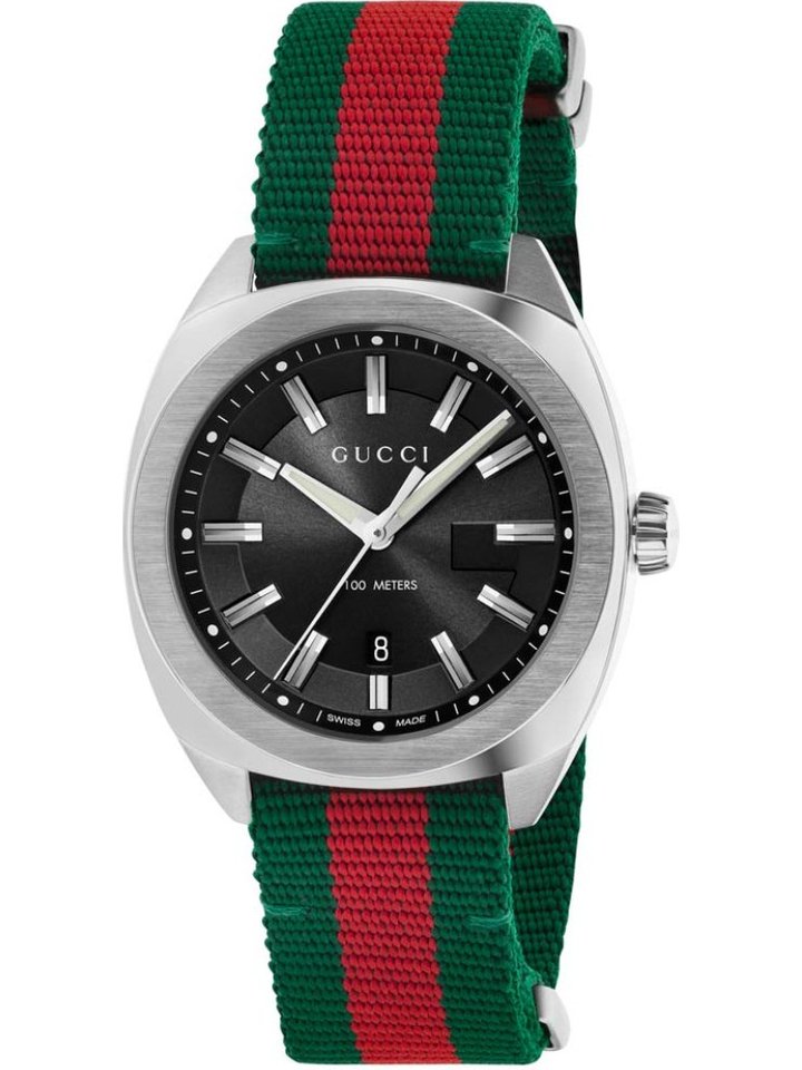 Gucci Gucci YA142305 GG2570 Black Canvas 41mm Men's Watch, view 1
