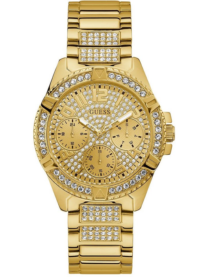 Guess Guess W1156L2 Ladies Gold Watch With Crystals, view 1