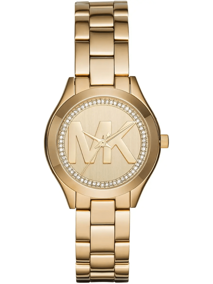 Michael Kors Michael Kors MK3477 Slim Runway Gold Dial Ladies Watch, view 1