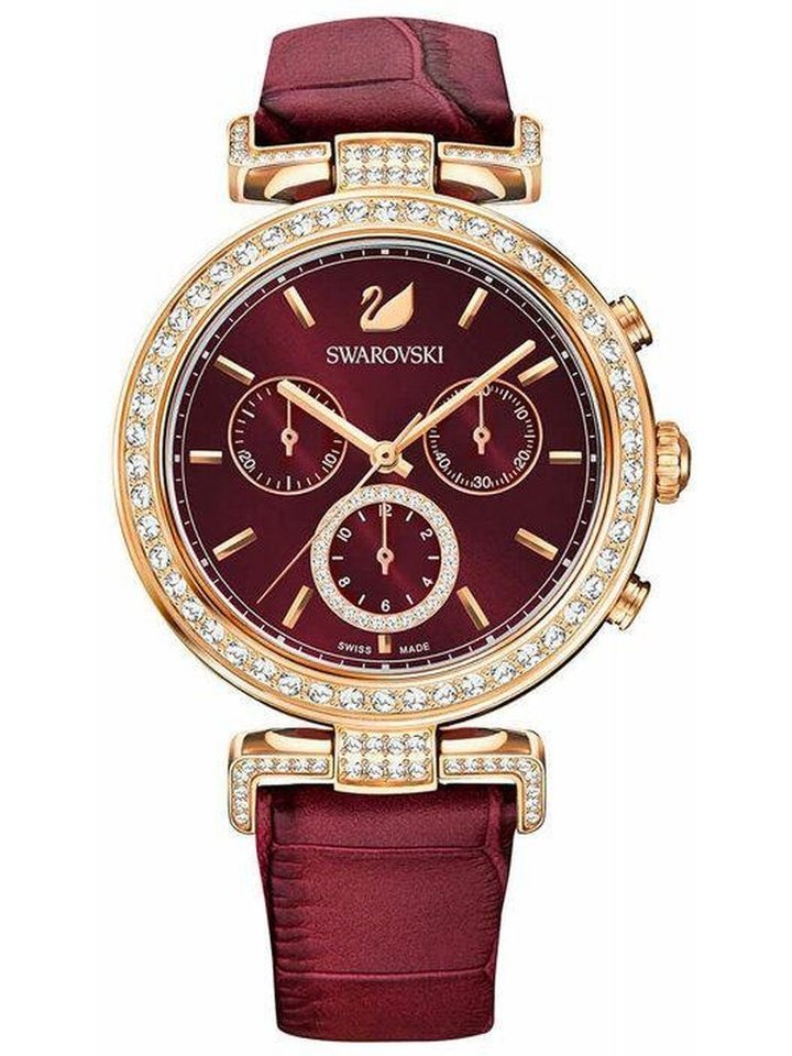 Swarovski Swarovski 5416701 Era Journey Dark Red Rose-Gold Tone PVD Women's Watch, view 1