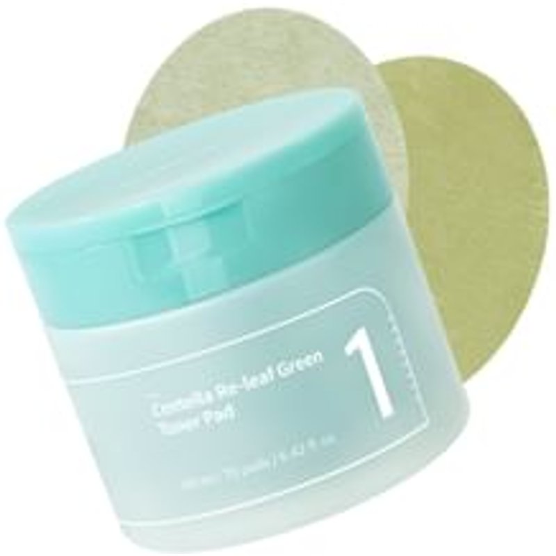 numbuzin - No.1 Centella Re-Leaf Green Toner Pad - Compresses imbibées de tonique apaisant