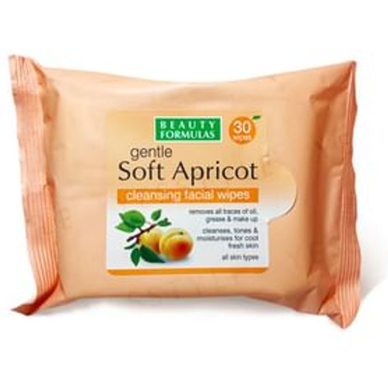 Beauty Formulas - Gentle Soft Apricot Cleansing Facial Wipes 30 pcs