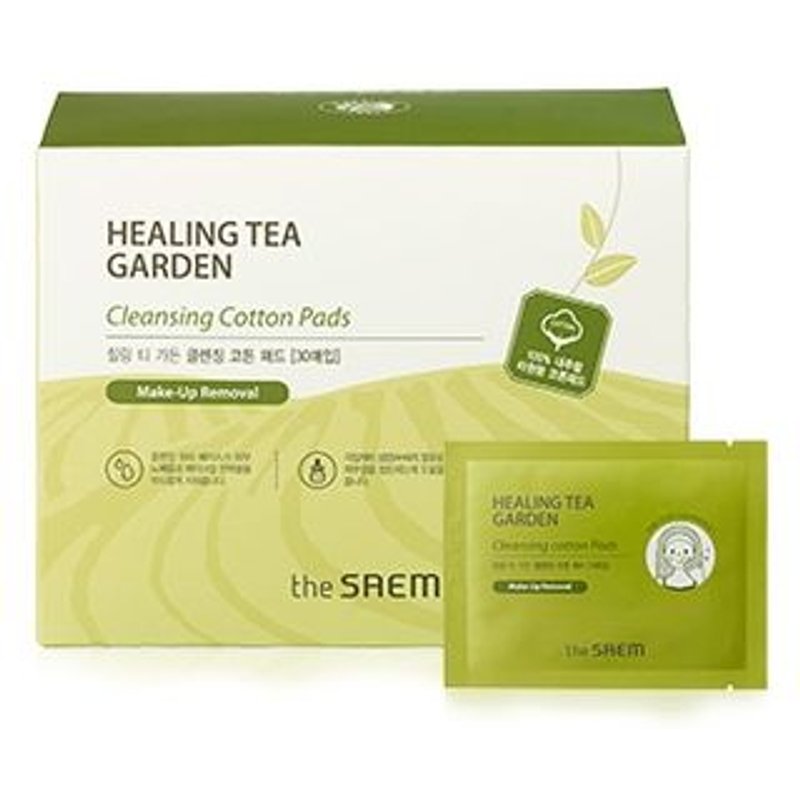The Saem - Healing Tea Garden Cleansing Cotton Pads 30pcs