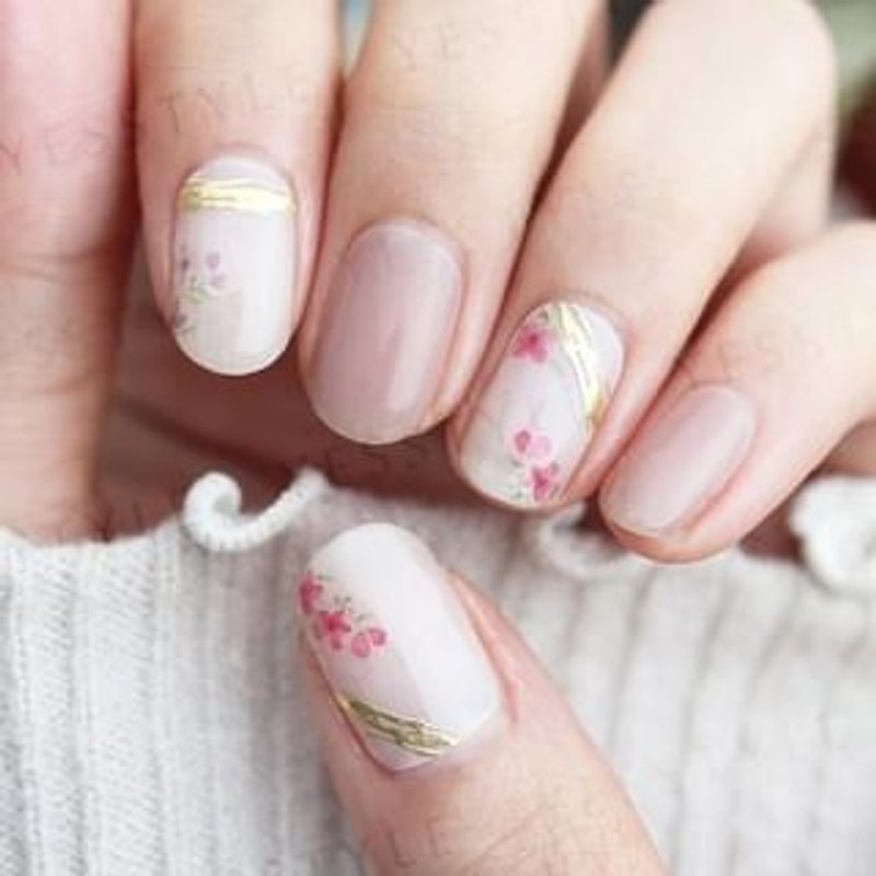 Lunacaca - Tricolor Flower Nail Art Stickers 24 pcs