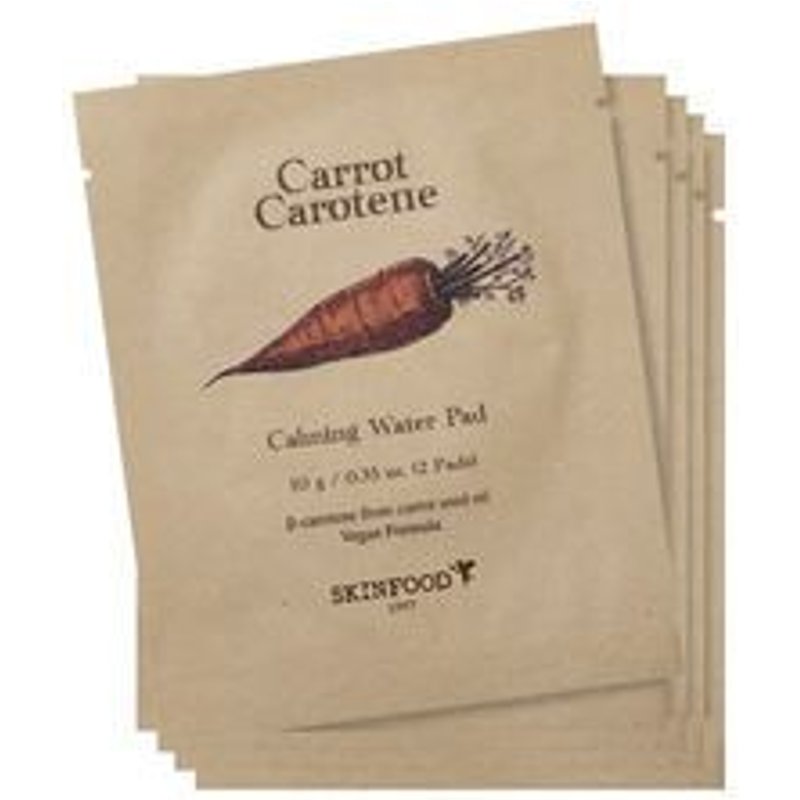 SKINFOOD - Carrot Carotene Calming Water Pad Pouch Set - Compresses imbibées de tonique apaisant