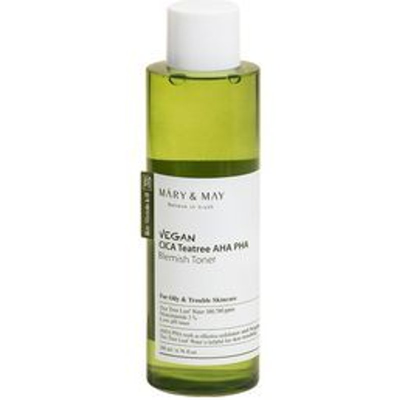 Mary&May - Vegan Cica Teatree AHA PHA Blemish Toner - Tonique Végan au Tea Tree, Cica, AHA et PHA