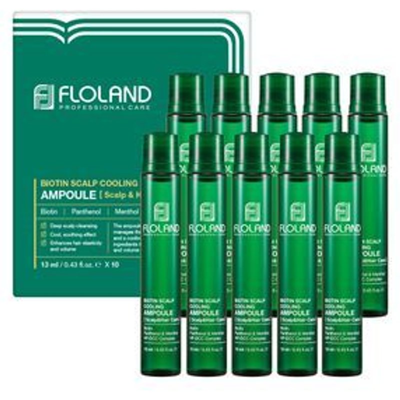 Ottie - Floland Biotin Scalp Cooling Ampoule Set 13ml x 10 pcs