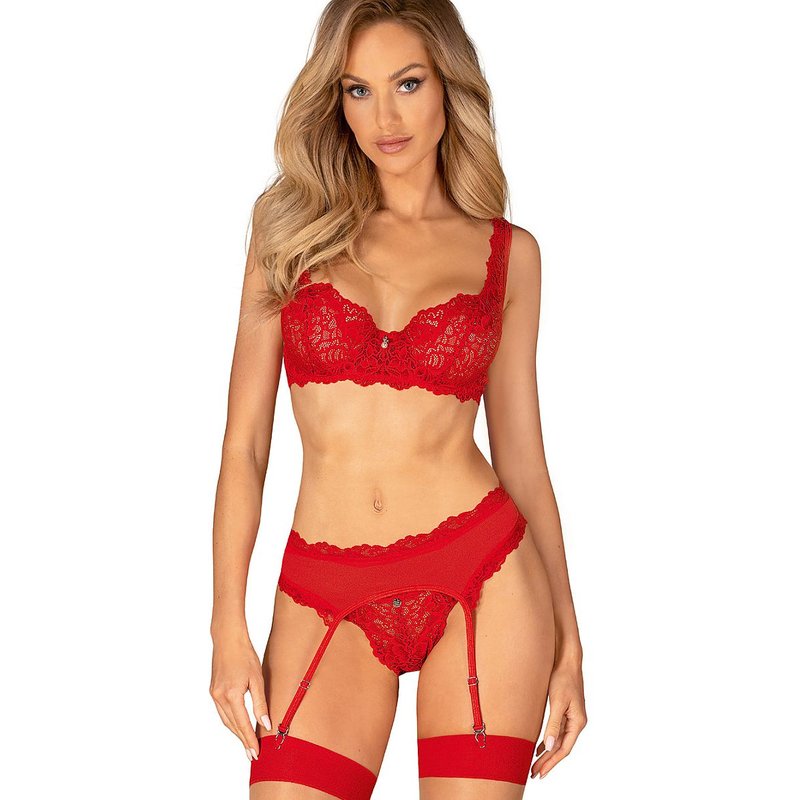 Sexy set model 188973 Obsessive - L/XL - Red
