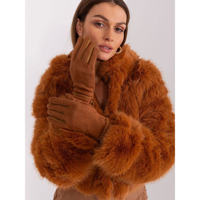 Gloves model 189546 AT - S/M - Brown