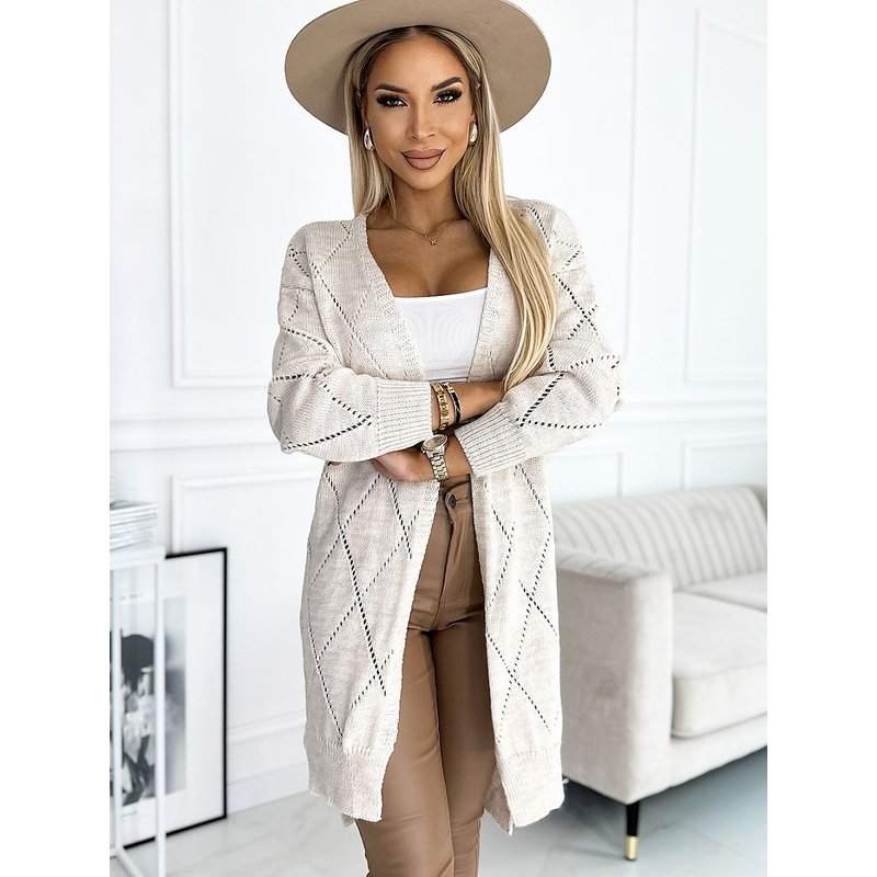 Cardigan model 189677 Numoco - ONE-SIZE-FITS-ALL - Beige