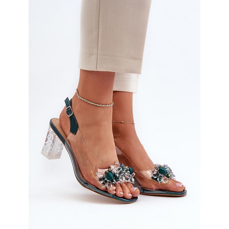 Heel sandals model 195570 Step in style - 40 - Green