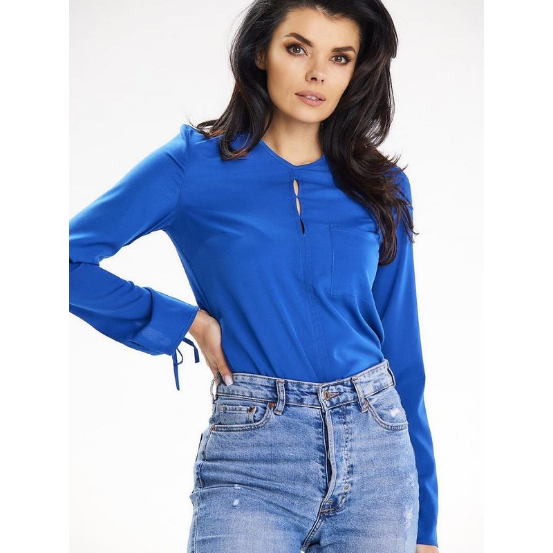 Blouse model 195851 awama - XL - Blue